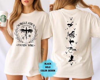 Camiseta Fourth Wingleader, Camiseta Cavaleiros do Quadrante Dragão, Presente para Amantes de Fantasia Literária, Produtos Literários da Fourth Wing, Camiseta Cavaleiro de Dragão Booktok