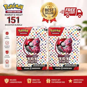 Paquete de 151 sobres de refuerzo de Pokémon TCG Scarlet & Violet - 6 sobres sellados - Reproducción de alta calidad / Edición proxy