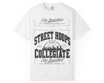 Street Hoops Collegiate T-Shirt | Basketball City Skyline Tee