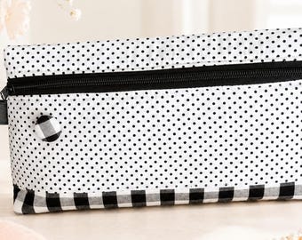 Handmade Wristlet Pouch, Cotton Makeup Bag Casual Clutch Wallet Fabric Cosmetic Bag