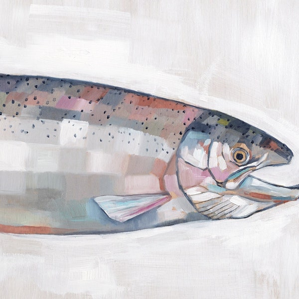 WINTER STEELHEAD FOREL - archief inktafdruk van originele visschilderij