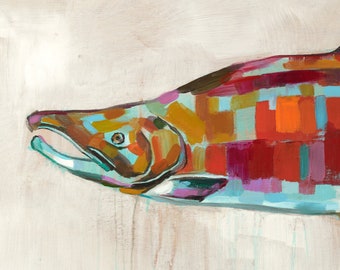 SOCKEYE SALMON - archival print of original fish painting