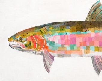 STEELHEAD TROUT - archival print of original fish painting