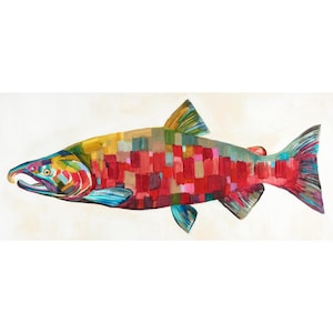 COHO SALMON - archival print of original fish oil painting | Sheila Dunn Art | Hand signed by artist