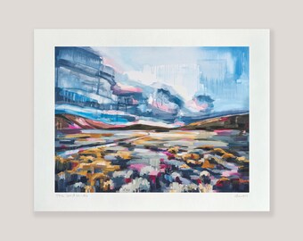 The Badlands - archival ink print of Central Oregon landscape painting
