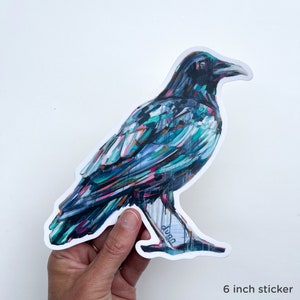 THE MESSENGER vinyl sticker of oil painting, waterproof & UV resistant, bird art, decal image 1