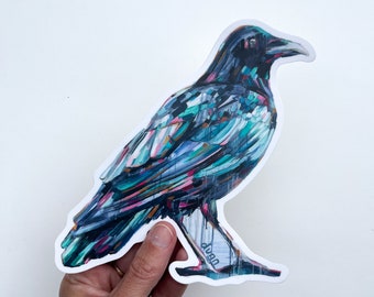 THE MESSENGER vinyl sticker of oil painting, waterproof & UV resistant, bird art, decal