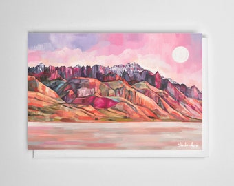 Greeting card of Alvord Desert painting