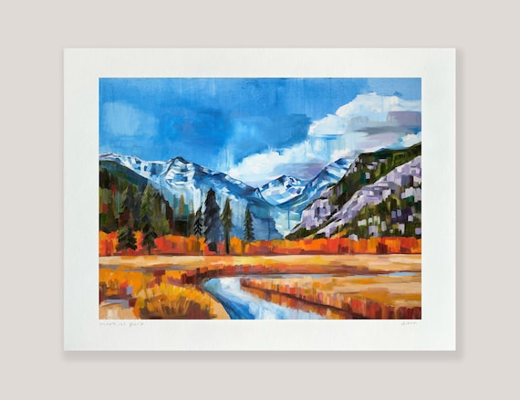 Moraine Park - archival ink print of Rocky Mountain National Park, Colorado landscape painting