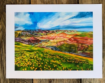 SECOND SALE, Painted Hills signed archival ink print, 40% off