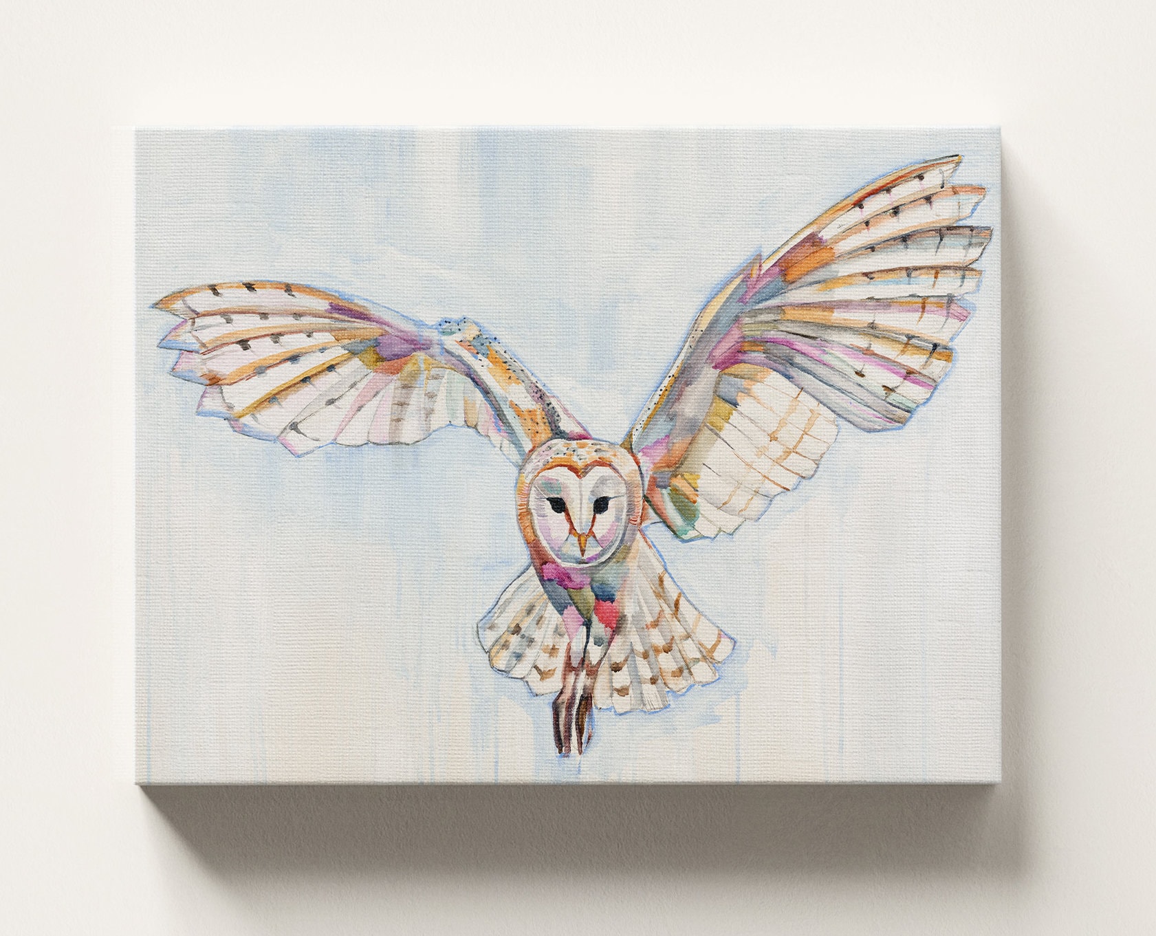 BARN OWL | Canvas Wall Art | Archival Ink Print | Ready to Hang ...