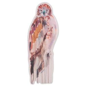 RED-TAILED HAWK - durable vinyl sticker, waterproof, uv resistant decal, made in Oregon, Sheila Dunn oil painting artist