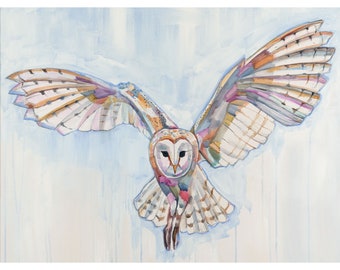 BARN OWL - archival ink print of original painting