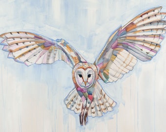 BARN OWL - archival ink print of original painting