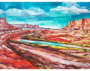 Canyonlands - archival ink print of original Utah landscape painting