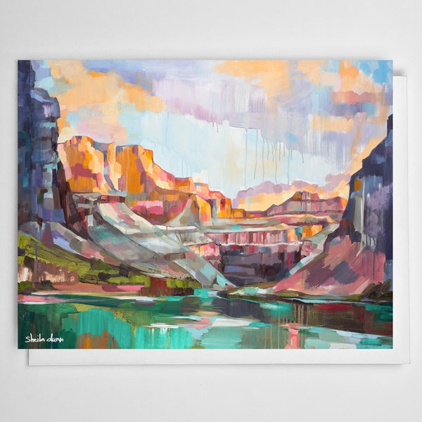 Greeting card of Grand Canyon painting