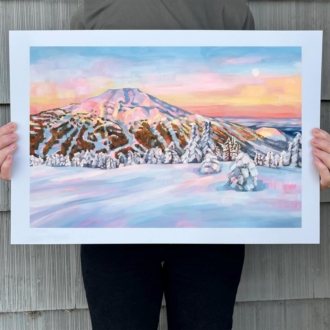 Mt. Bachelor - archival ink print of Oregon landscape painting, Tumalo mountain - 28 x 40 inches