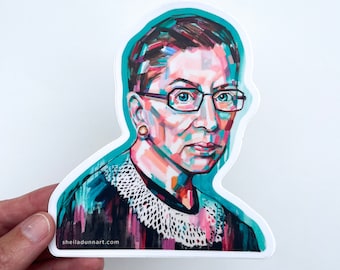 RBG vinyl sticker, Ruth Bader Ginsburg