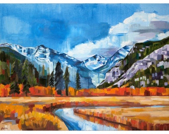 Moraine Park - archival ink print of Rocky Mountain National Park, Colorado landscape painting