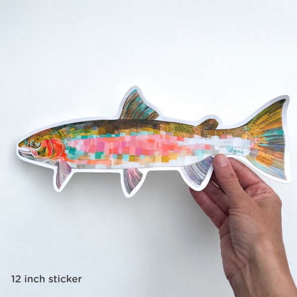 STEELHEAD TROUT, vinyl sticker, fish art, decal