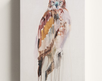 CANVAS WALL ART - Red-Tailed Hawk archival ink print, ready to hang, gallery stretched