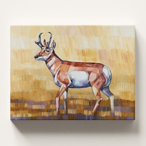 CANVAS WALL ART - Pronghorn archival ink print, ready to hang, gallery stretched