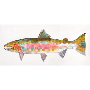 STEELHEAD TROUT - Archivdruck der originalen Fischmalerei