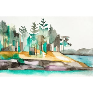 Doe Bay - archival ink print of Orcas Island, Washington landscape painting