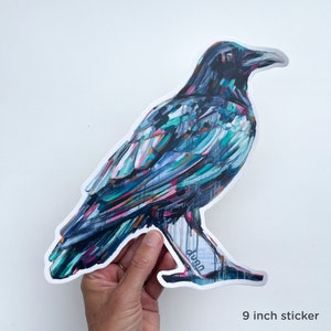 THE MESSENGER vinyl sticker of oil painting, waterproof & UV resistant, bird art, decal image 3