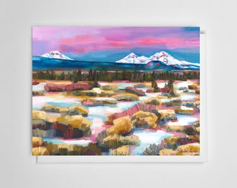 Greeting card of Skyline Forest painting