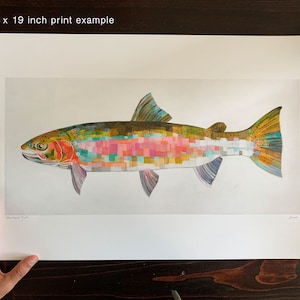 STEELHEAD TROUT archival print of original fish painting image 2