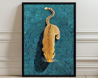 Leopard Abstract Aesthetic Wall Art Poster Print