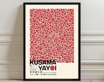Kusama Yayoi Poster Pop Art Print - Modern Wall Art for Home or Studio