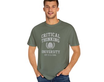 Critical Thinking University T-Shirt, Unisex Casual Tee, Gift for Students, Back to School, Educational Apparel, Thoughtful Design