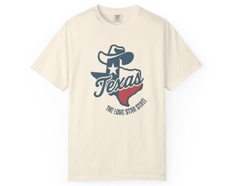 Texas T-Shirt · The Lone Star State Tee · Western Cowboy Hat Shirt · Texas Flag Graphic Tee · Vintage Texas Pride Shirt · Country Gift