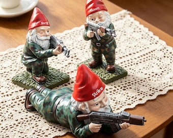 Dwarf Gunner Figurine, CS Style Resin Statue for Desk Shelf Display Stand, Fantasy Home Decor Ornament, Miniature Shooter Collectible Gift