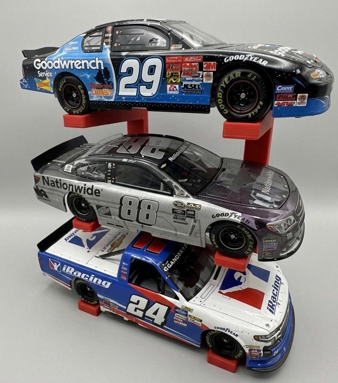 NASCAR 1/24 Diecast 3 Car Display Stand - Etsy