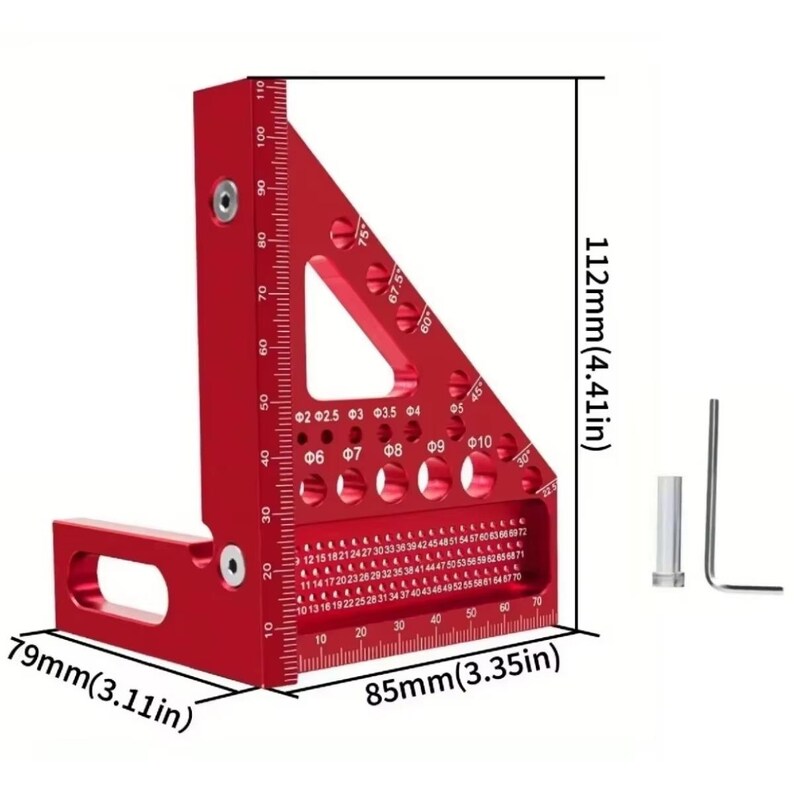 Protractor Cnc Aluminum Triangle Square Protractor – CNC Multi-angle Measuring Ruler ...