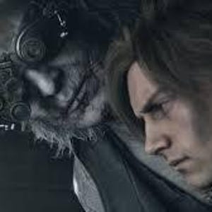 Puede incluir: Una imagen digital de dos personajes de un videojuego. Uno es un joven con cabello casta&ntilde;o, mirando hacia abajo. El otro es un monstruo con una m&aacute;scara met&aacute;lica y una expresi&oacute;n siniestra.