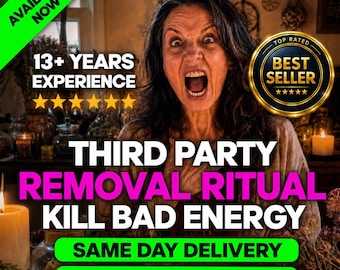 May include: An image with text that reads "AVAILABLE NOW" and "13+ YEARS EXPERIENCE". The image also includes the text "THIRD PARTY REMOVAL RITUAL KILL BAD ENERGY" and "SAME DAY DELIVERY PREMIUM RESULT". A woman is featured in the image.