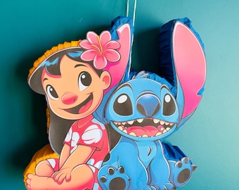 Handmade Lilo and stitch Piñata: Festive Party Decoration (18"18"x4")
