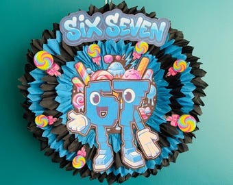 Handmade 67 Six Seven Piñata: Festive Party Decoration (18"18"x4")