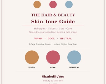 Hair Guide by Skin Tone | Printable Digital Download