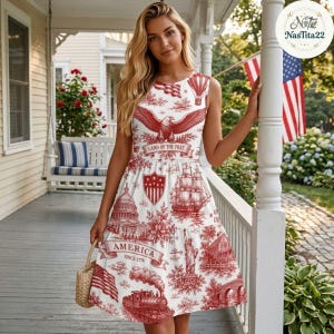 Patchwork American Flag Dress - Etsy