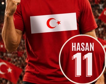 Turkey Soccer Fan Shirt 2026, Custom Name Number Jersey, Personalized Football Tee, Turkey Football Gift, Soccer World 2026