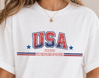 Soccer Fan Gift, Custom Country Soccer Shirt, Summer 26 Varsity Tee