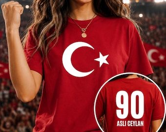 Turkey Soccer Jersey 2026, Personalized Name Number Shirt, Custom Football Fan Tee, Soccer World 2026 Gift