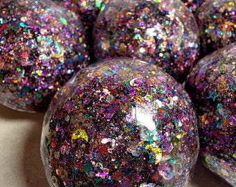STRESSBALL - Galactic Glitter Burst - Handmade  Stressball *Important- Meant for GENTLE PLAY - see description*