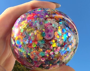 STRESSBALL - Kaleidoscope Orb - Handmade Stressball *Important- Meant for GENTLE PLAY - see description*