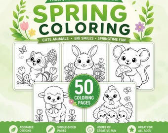 Desenhos para colorir da primavera para crianças, livro de colorir de primavera para imprimir, folhas de atividades de primavera, desenhos para colorir para pré-escola e jardim de infância.
